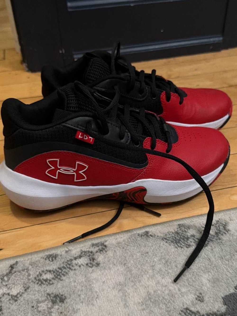 Under Armour Red and Black Athletic Shoes